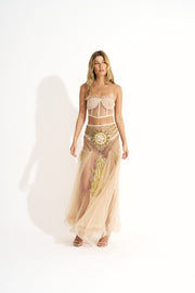 saia tule longa sol handmade