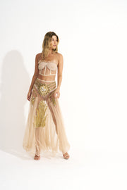 top corset tule Nude