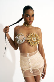 top sol e lua 3D handmade