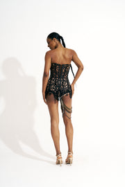 corset renda cobra