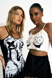 Cropped Canelada Estampa Seio