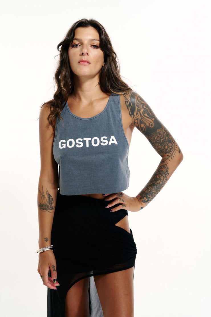 Regata cropped estonada Gostosa