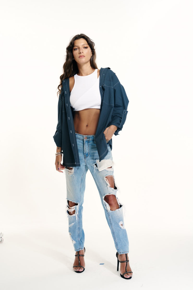 Camisão oversize estonado FODA-SE