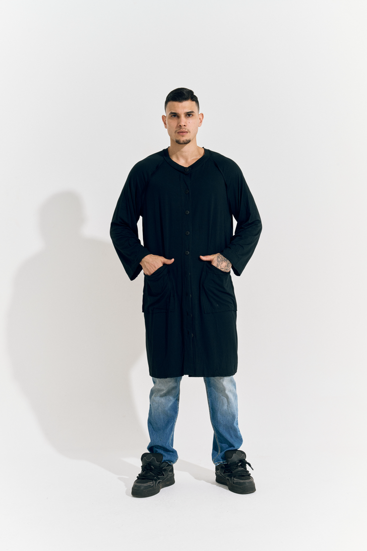 Camisa Longa Viscose Ecológica Preta