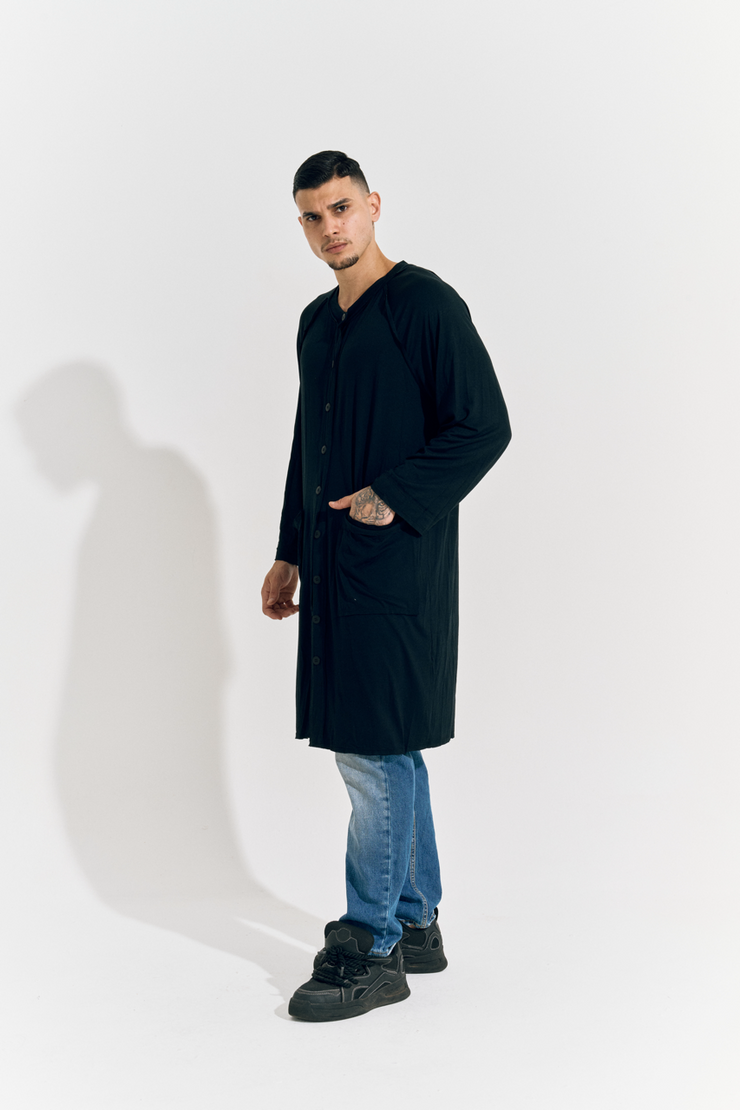 Camisa Longa Viscose Ecológica Preta