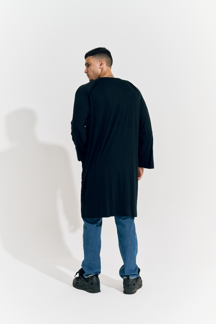 Camisa Longa Viscose Ecológica Preta