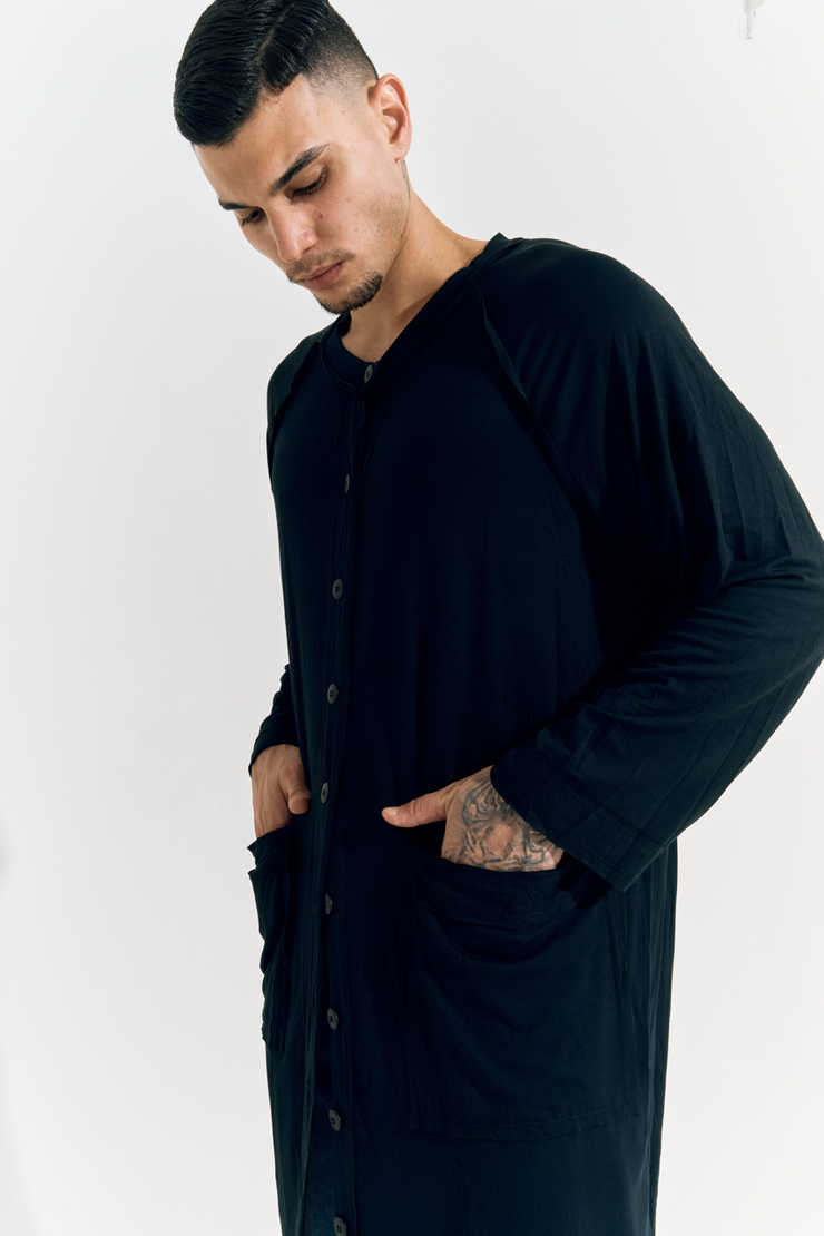 Camisa Longa Viscose Ecológica Preta