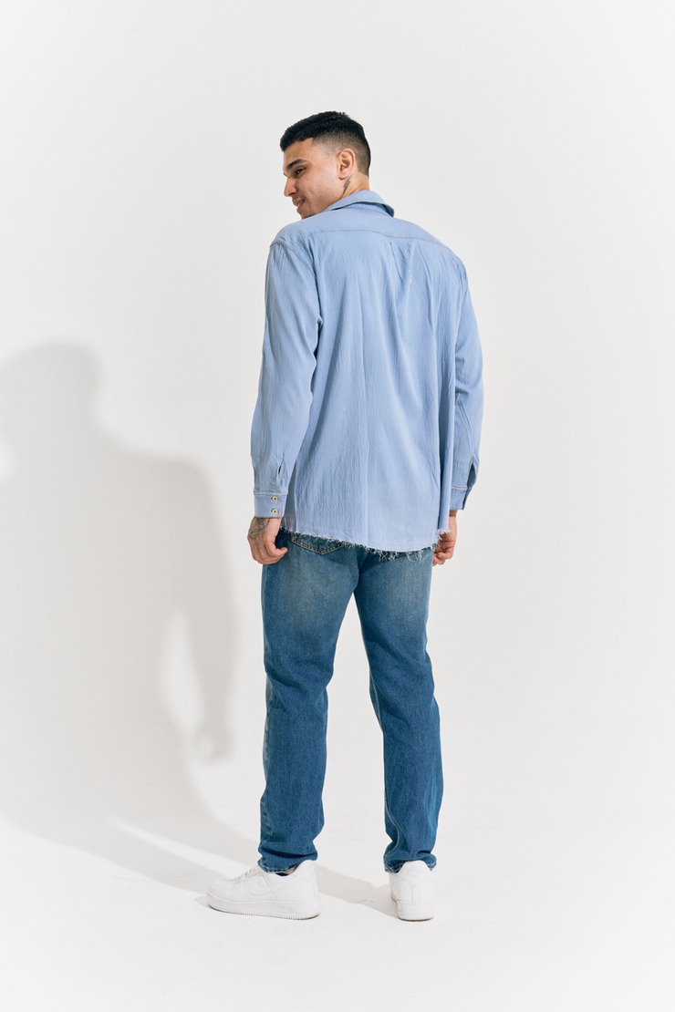 Camisa Jeans Estonada