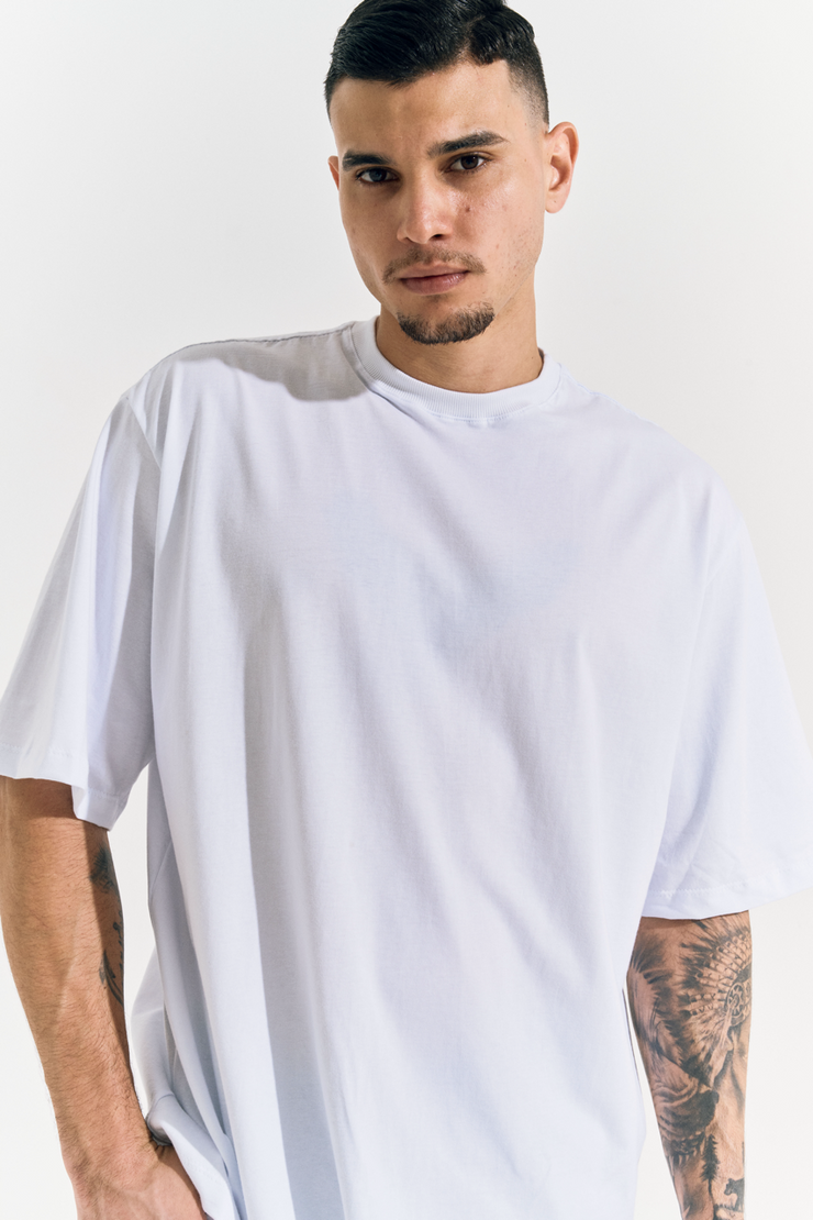 Camisa Manga Curta 100% Algodão Lisa Branca