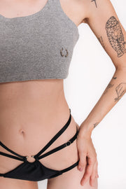 Cropped piercing cinza