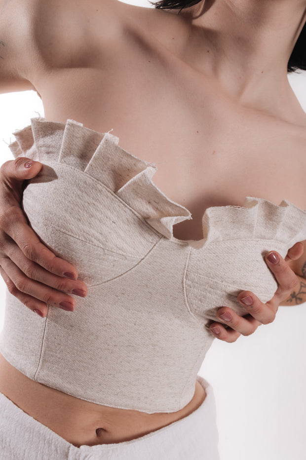 Corset Natural Tecido Ecológico