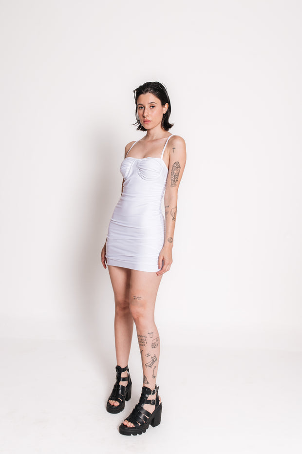 Vestido lycra bojo Branco
