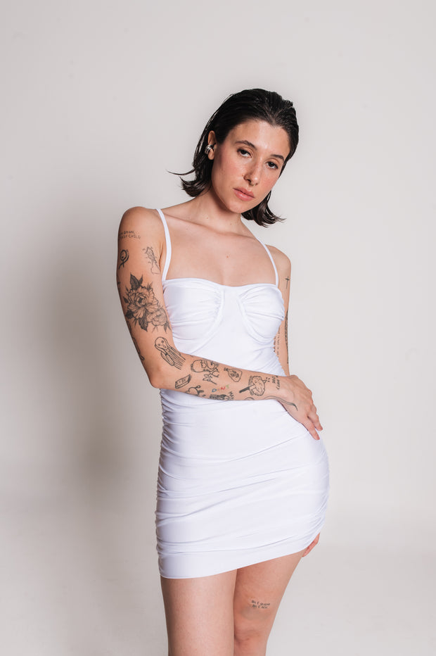 Vestido lycra bojo Branco