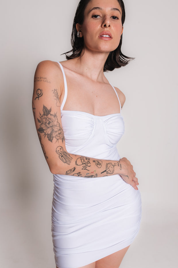 Vestido lycra bojo Branco
