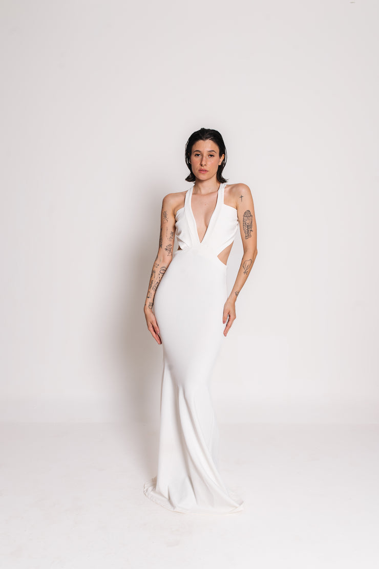 Vestido branco longo