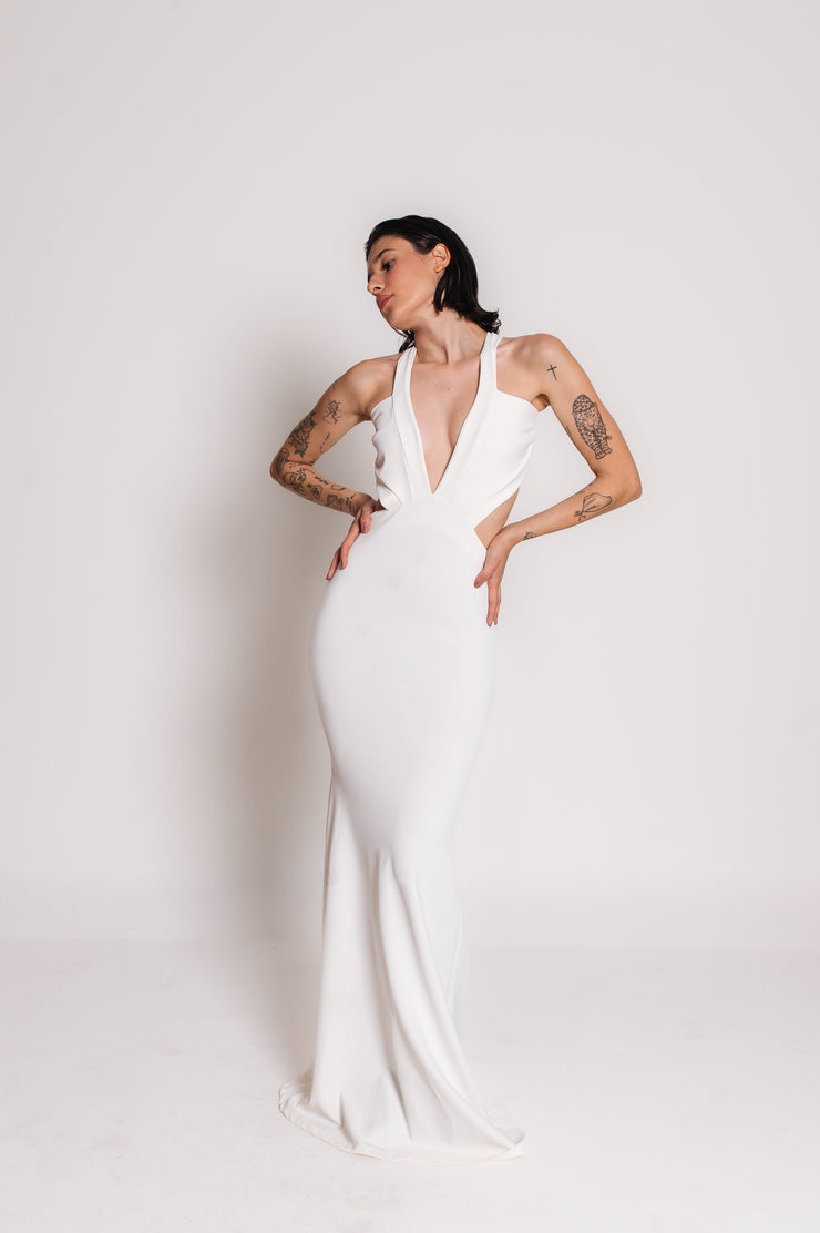 Vestido branco longo