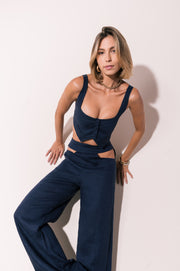 ⁠⁠Calça Alfaiataria com Abertura Cós