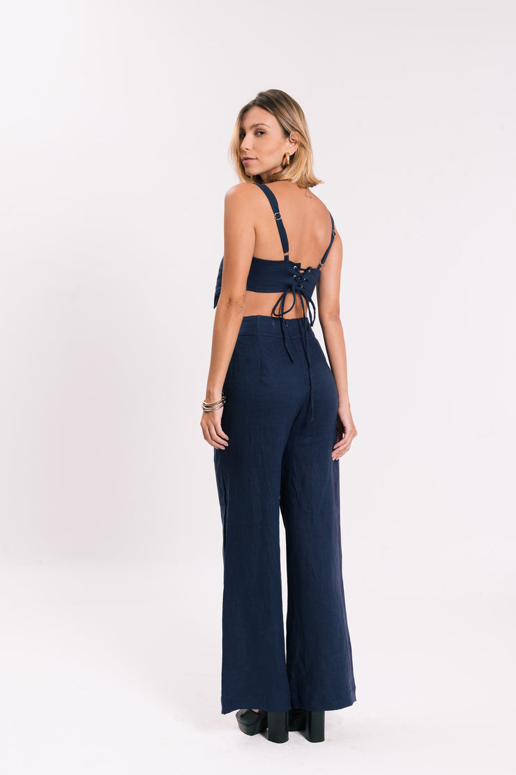 ⁠⁠Calça Alfaiataria com Abertura Cós