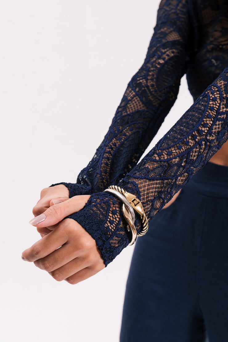 Cropped Renda Marinho