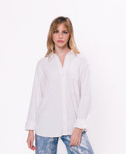 camisa linho Ecow manga longa feminina - Estampa selecionada