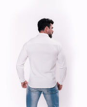 camisa linho Ecow manga longa masculina - Estampa selecionada