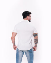 camisa linho Ecow manga curta masculina - Estampa selecionada