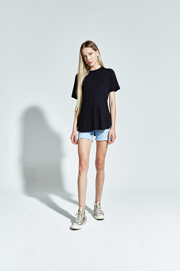 Tee Eco Barra Redonda Feminina Preta