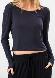 Cropped Long Sleeve Black