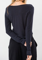 Cropped Long Sleeve Black